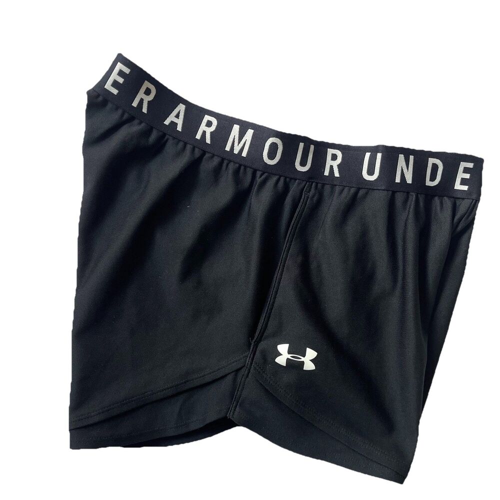 Under Armour Women’s Heat Gear Black Loose Shorts Size S Pockets Unlined Gym EUC
